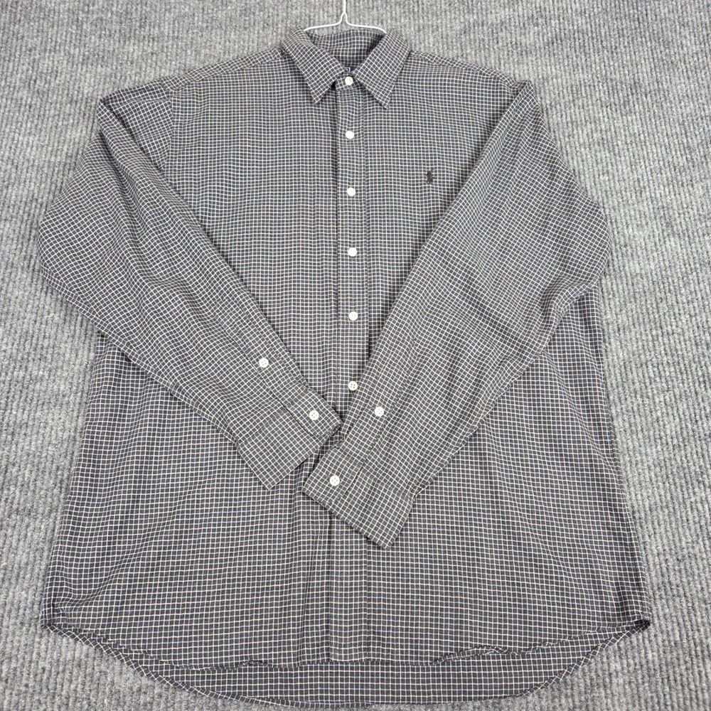 Polo Ralph Lauren Mens‎ Long Sleeve Button Down Shirt Lowell Sport Plaid Size L